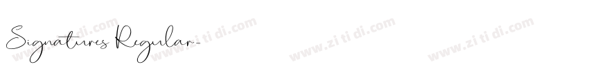 Signatures Regular字体转换